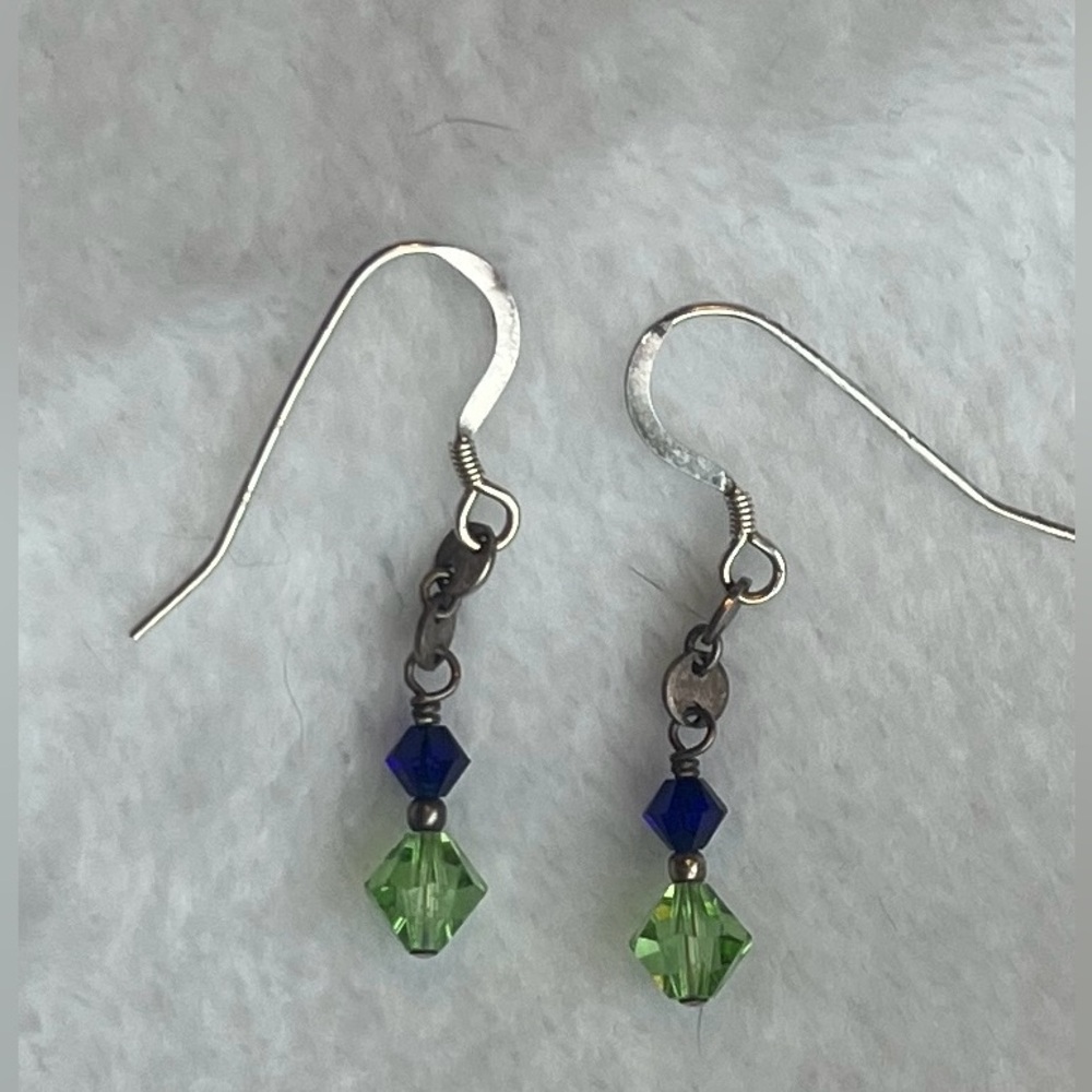 Elegant Silver and Crystal Earrings